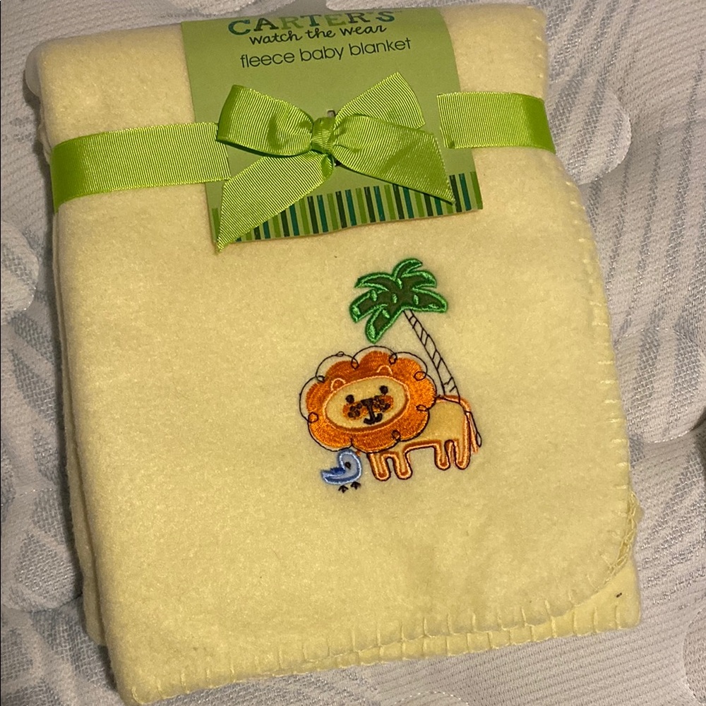 Carter's Cozy Yellow Fleece Blanket.
